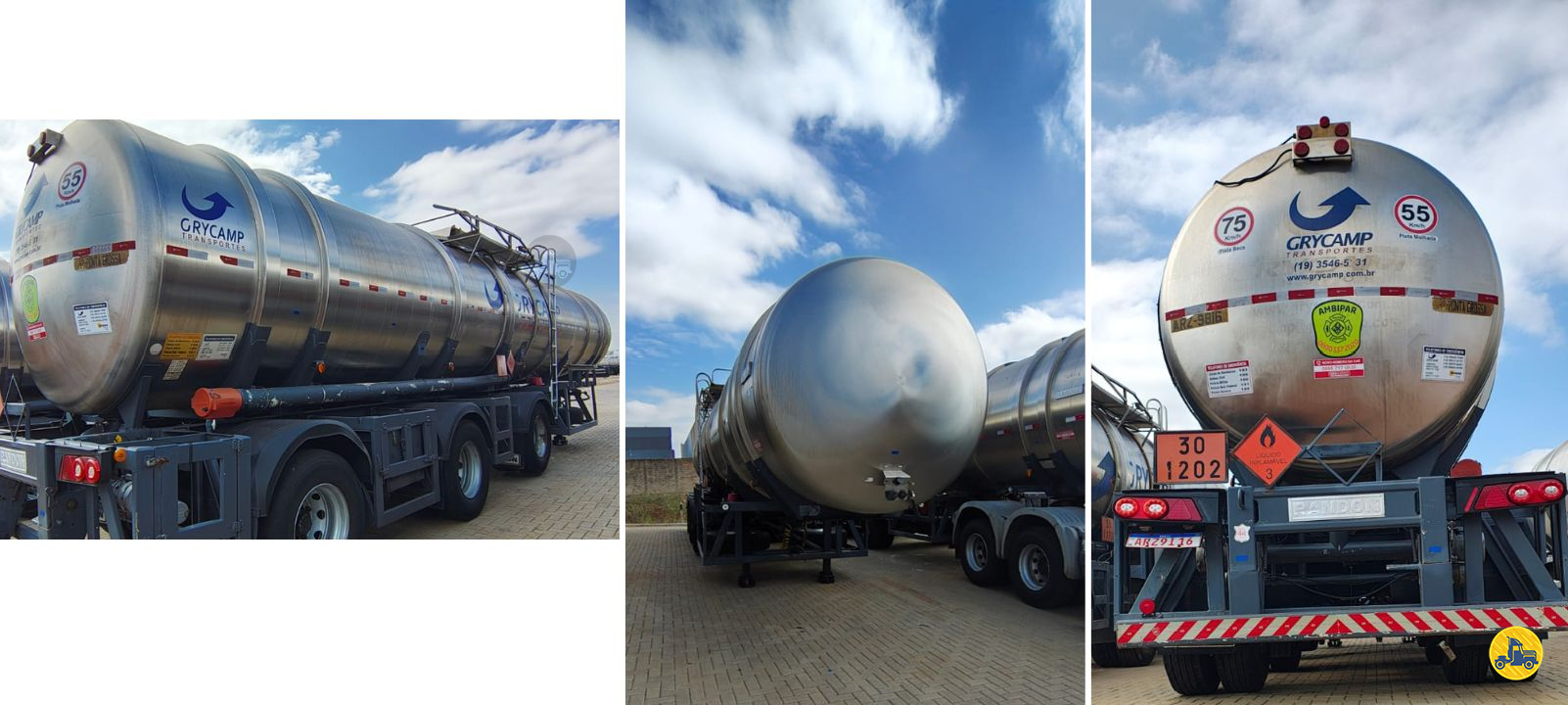 CARRETA SEMI-REBOQUE TANQUE INOX Grycamp Transportes PONTA GROSSA PARANÁ PR